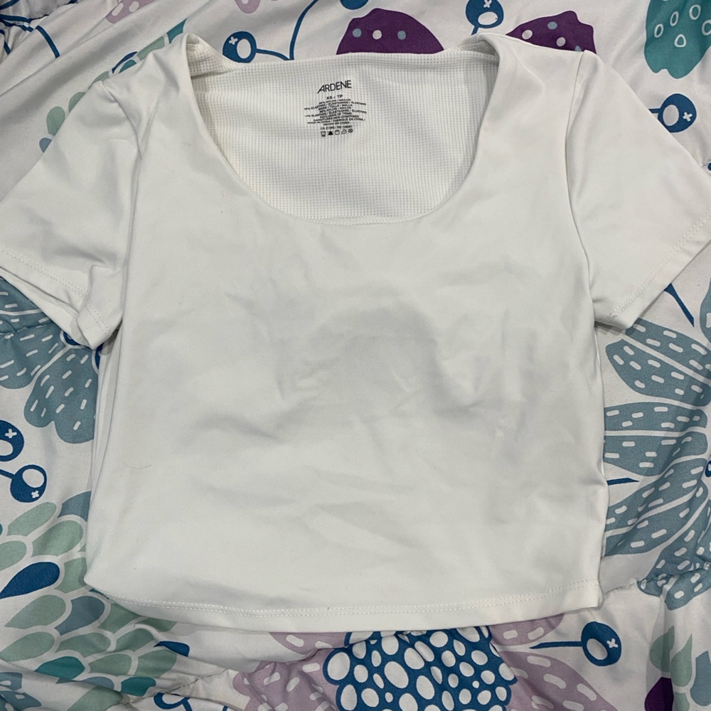 Ardene White Short Sleeve Crop Top
